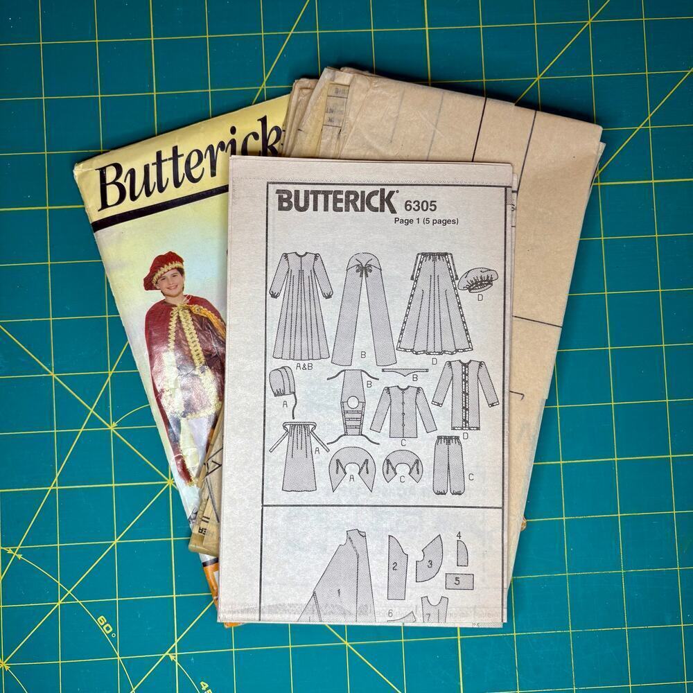 Butterick Sewing Pattern 6305 Sz 4-14 Pilgrim Squire Lady Queen Costume Theater - Picture 3 of 6